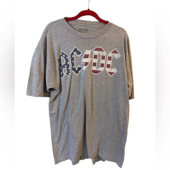 Men's Gray AC/DC T-Shirt 2XLT - Picture 5 of 9